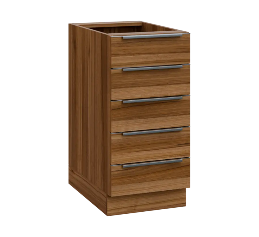 SIS - 4Z52 spodní skříňka, 5-zásuvková, 870x400x600, ořech světlý